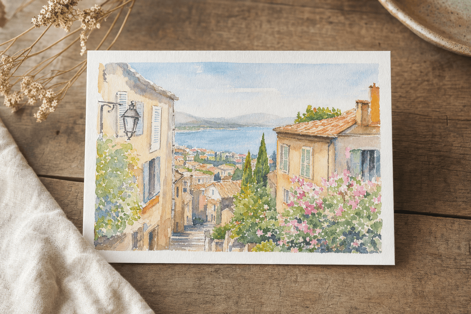Carte postale aquarelle Lavaur